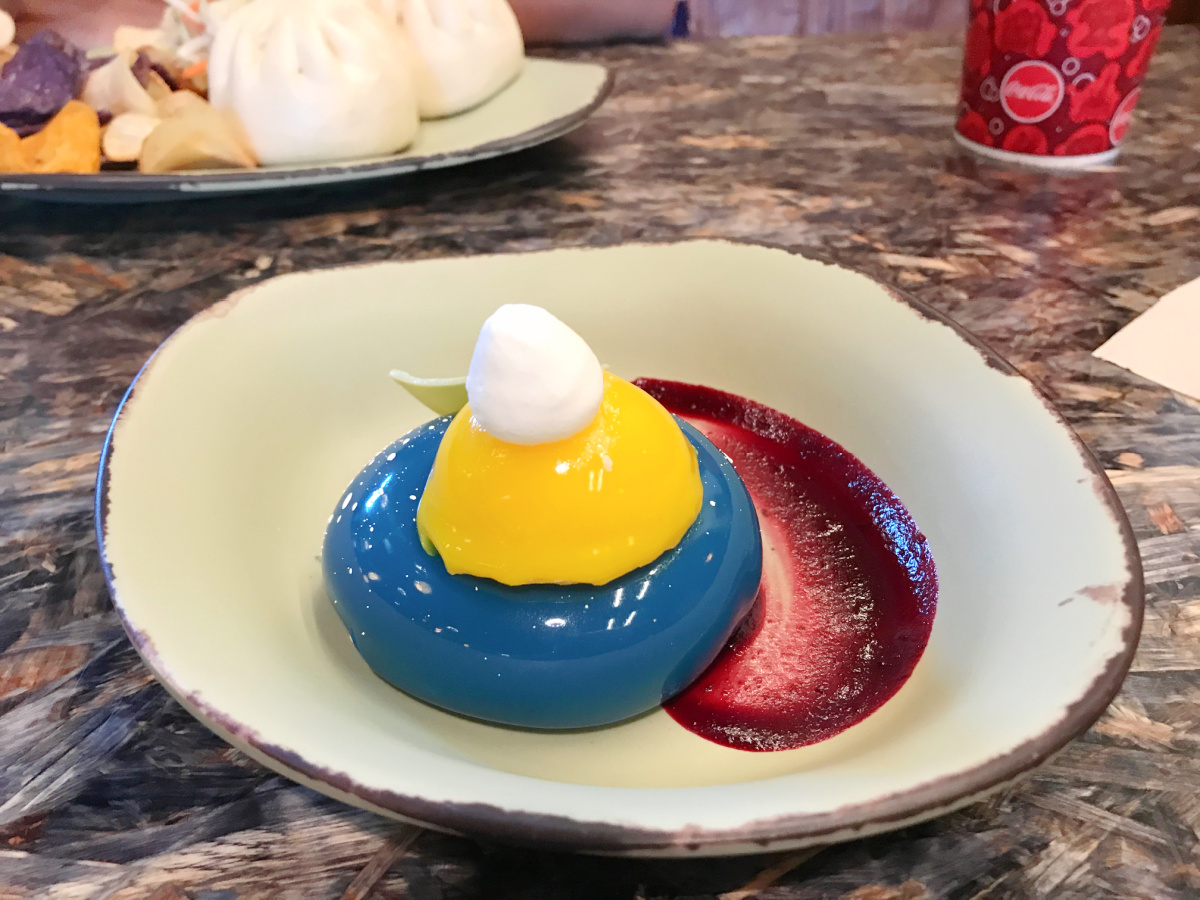 Best Snacks at Animal Kingdom in Walt Disney World - blueberry mousse at satu'li canteen