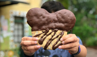 Best Snacks at Animal Kingdom in Walt Disney World - mickey chocolate chip cookie dipped in chocolate