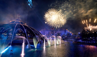 Epic Universe Nighttime Celebration "Universal Celestial Goodnight." Photo credit: Universal Orlando Resort